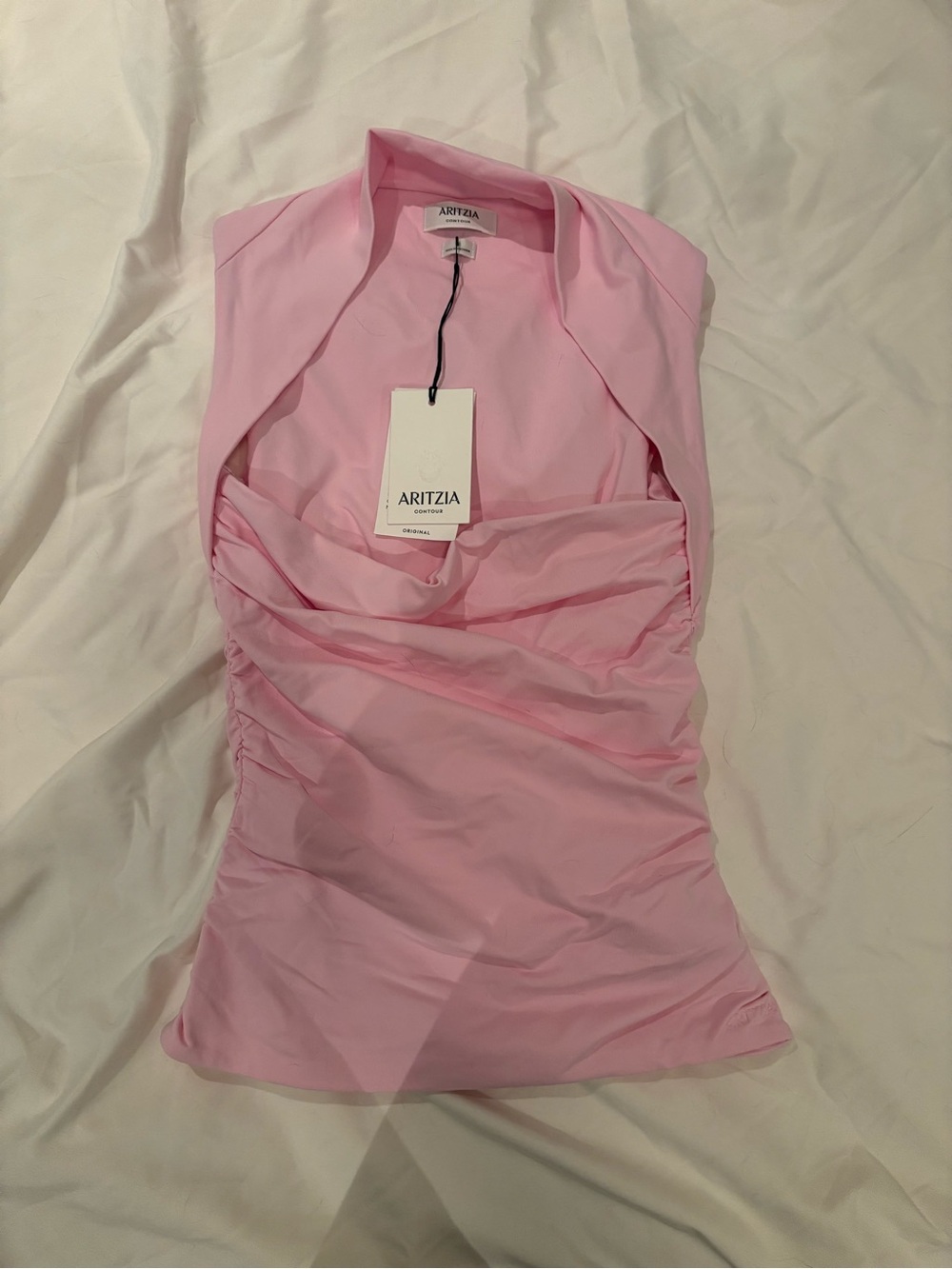 Aritzia Light Pink Flourish Contour Top